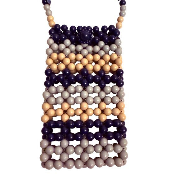 PrimeConnect Beaded Crossbody Pouch Smartphones Blue Gray Boho Y2K Phone Fashion - Picture 2 of 16